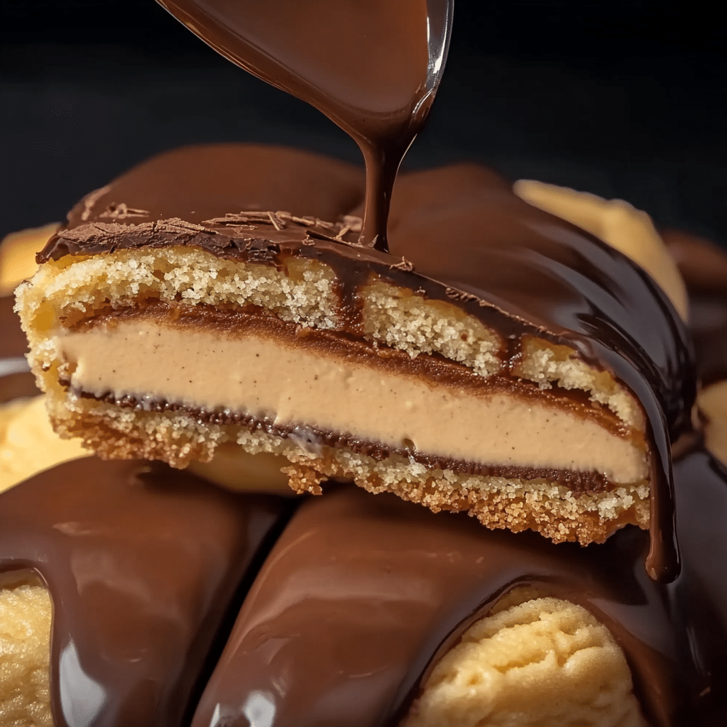 Postre de Galletas con Crema y Chocolate