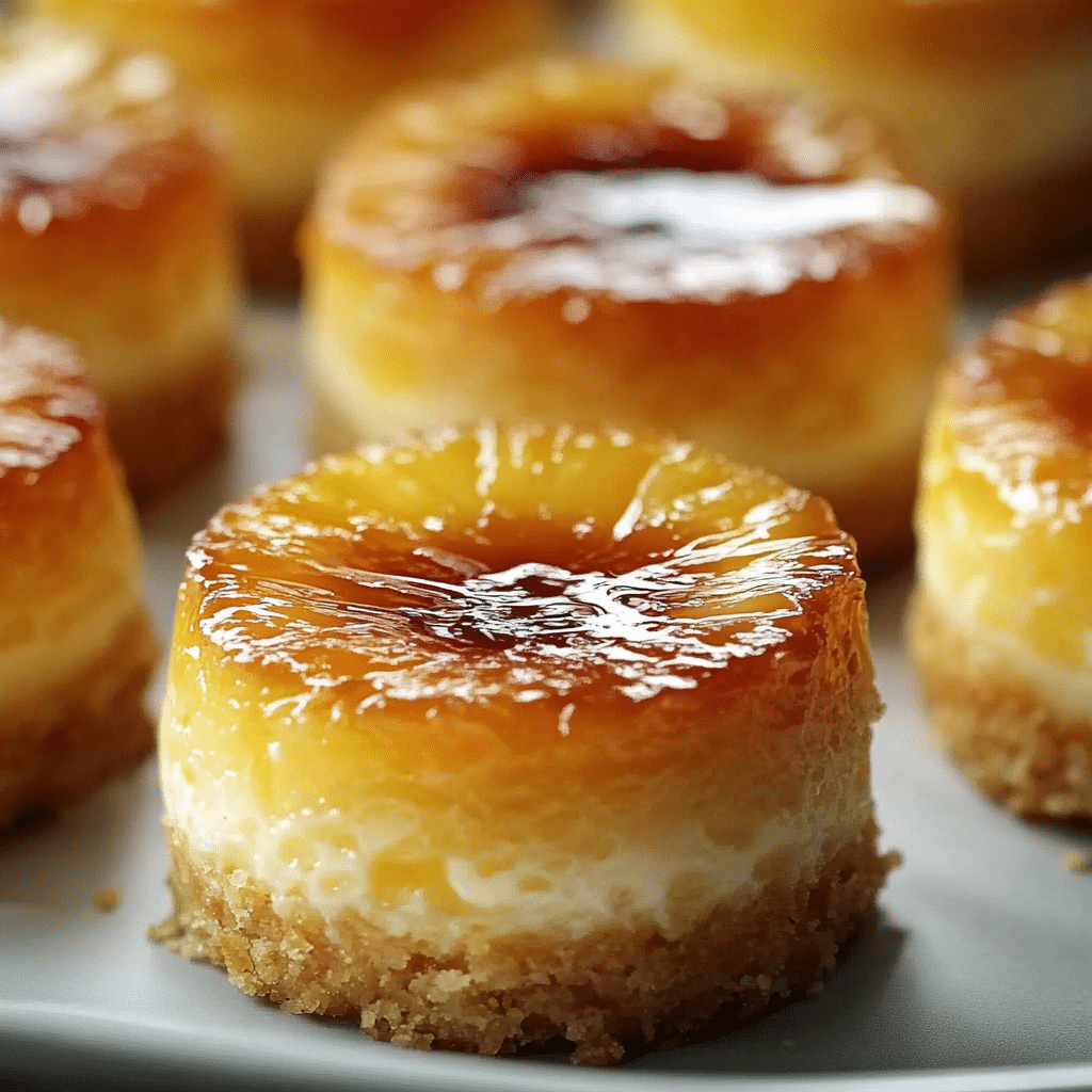 Mini Cheesecakes de Piña y Caramelo