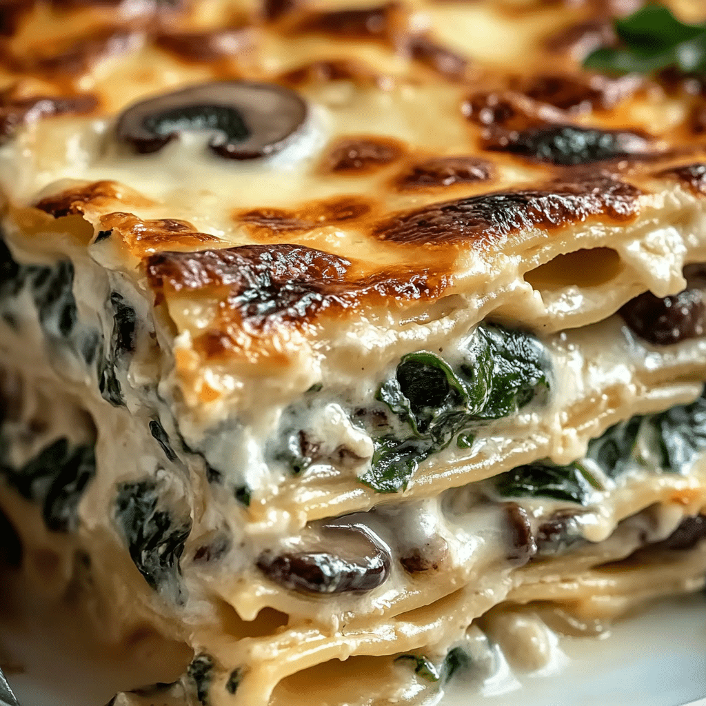 Lasaña Cremosa de Espinacas y Champiñones 51 Lasaña Cremosa de Espinacas y Champiñones