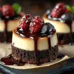 Mini Cheesecakes con Base de Brownie 81 Mini Cheesecakes con Base de Brownie