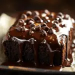 Pan de Brownie con Salsa de Chocolate Caliente