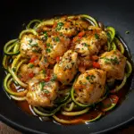 Pollo al Ajo con Fideos de Calabacín en 25 Minutos