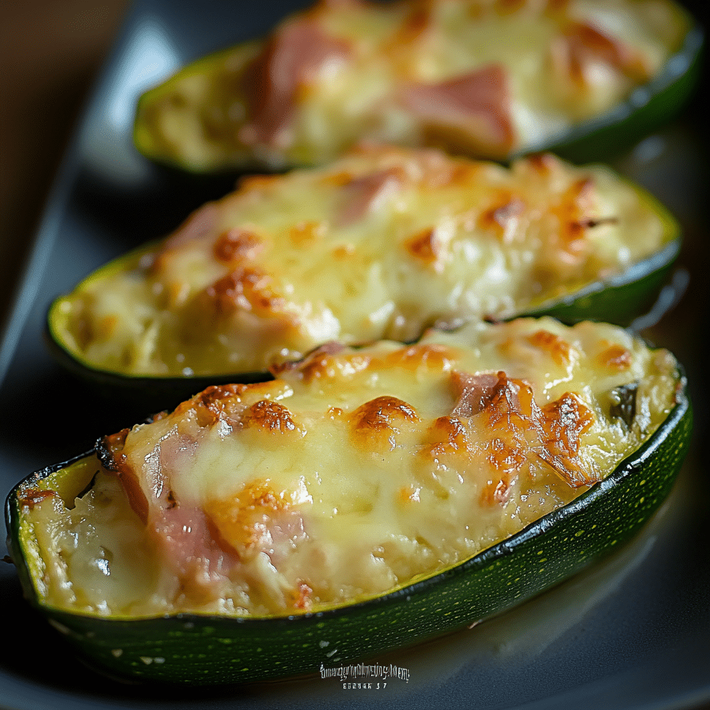 Calabacines Rellenos de Jamón - Recetas de abuela