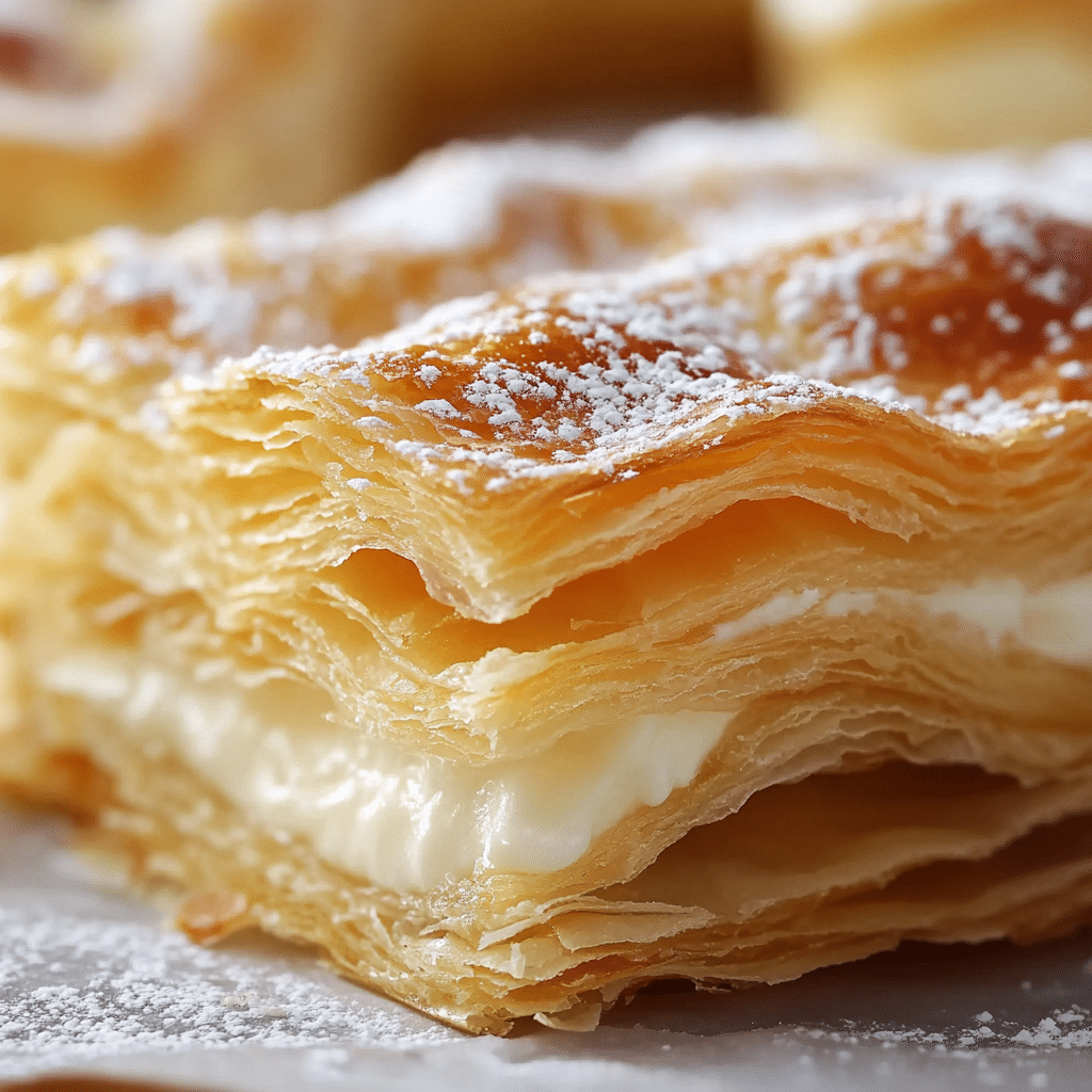 Pastel de Hojaldre con Crema de Vainilla
