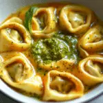 Nombre de la receta: Tortellini al Pesto
