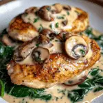 Pollo Crema de Champiñones y Espinacas 45 Pollo Crema de Champiñones y Espinacas