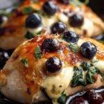 Pollo Relleno de Arándanos y Espinacas con Brie