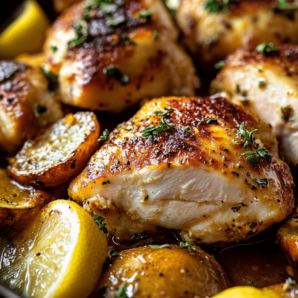 Pollo al Limón Estilo Griego