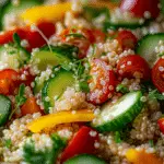 Ensalada de Quinoa y Verduras Frescas 🥗🌱🥒 155 Ensalada de Quinoa y Verduras Frescas 🥗🌱🥒