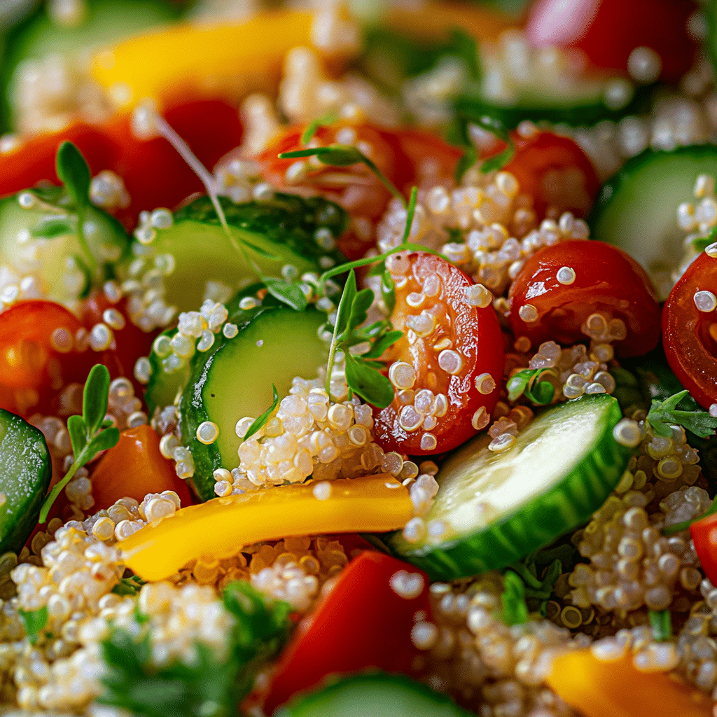 Ensalada de Quinoa y Verduras Frescas 🥗🌱🥒