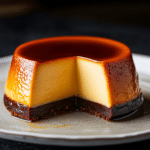 Flan de Leche con Base de Chocolate