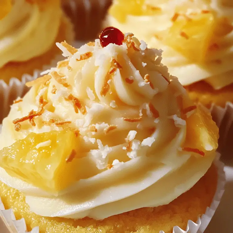 Cupcakes de Piña y Coco - Recetas de abuela
