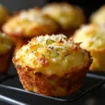 Muffins Crujientes de Calabacín y Patata con Parmesano