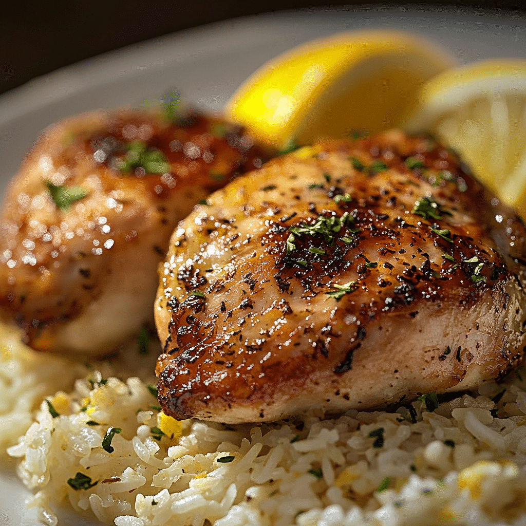 Pollo Griego con Arroz al Limón