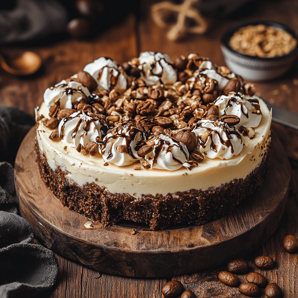 Tarta Fría de Café y Nueces