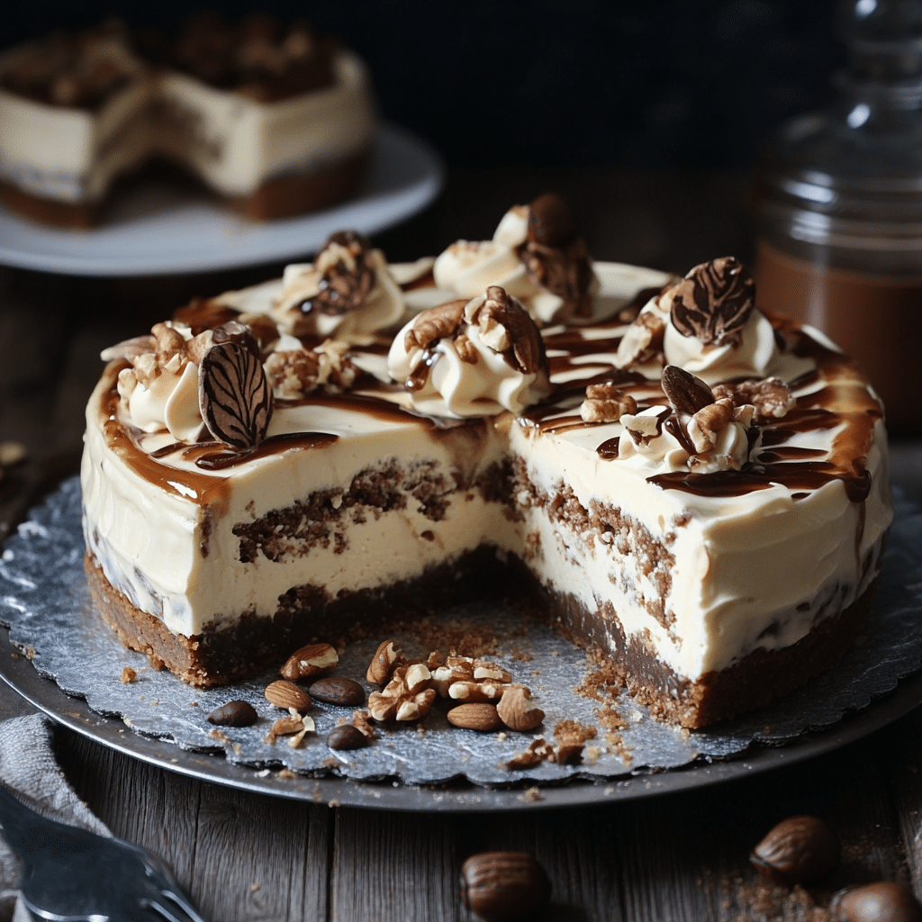 Tarta Fría de Café y Nueces
