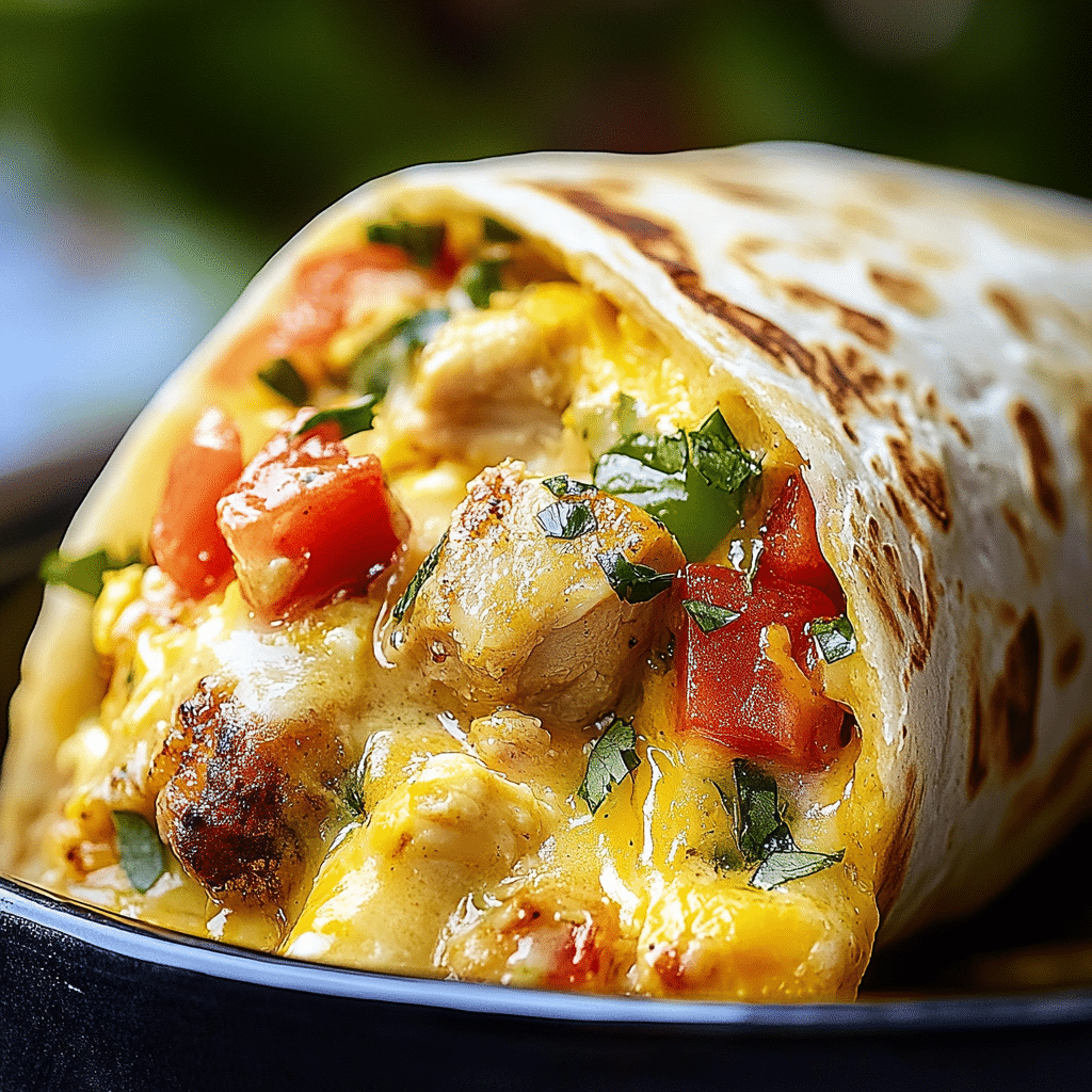 Burrito de Desayuno con Pollo