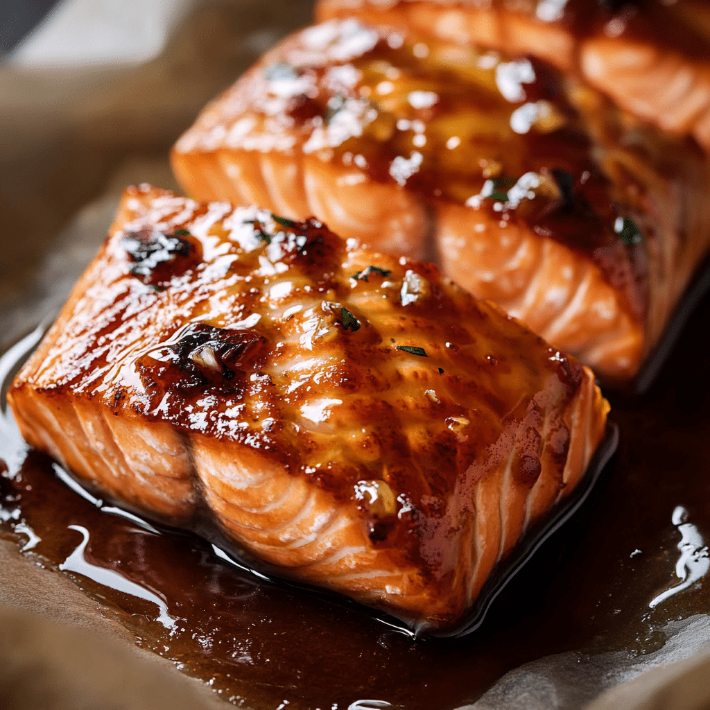 Salmón Glaseado con Miel