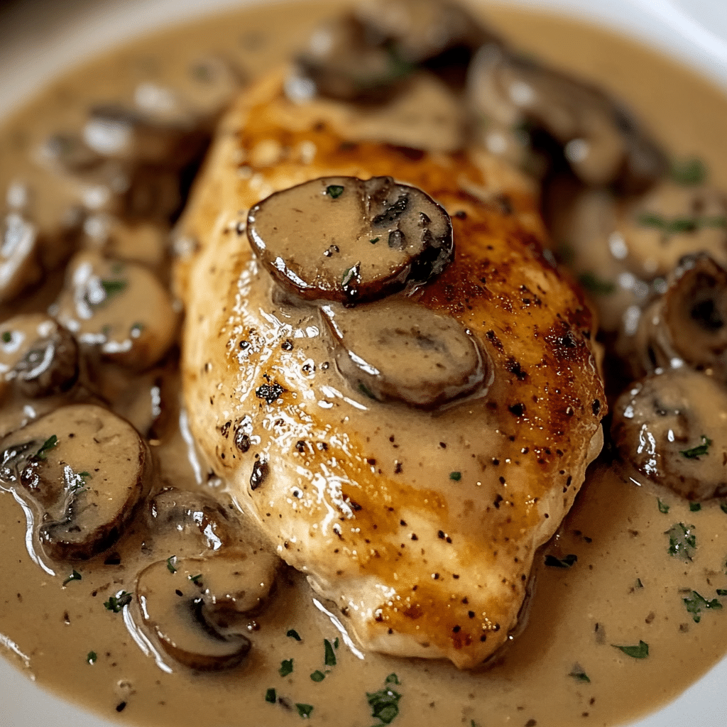 Pechuga de Pollo en Salsa de Champiñones
