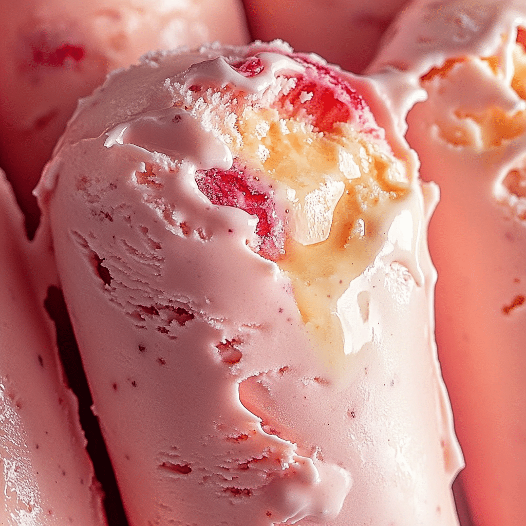 Helado de Fresas con Toque de Mantequilla Tostada