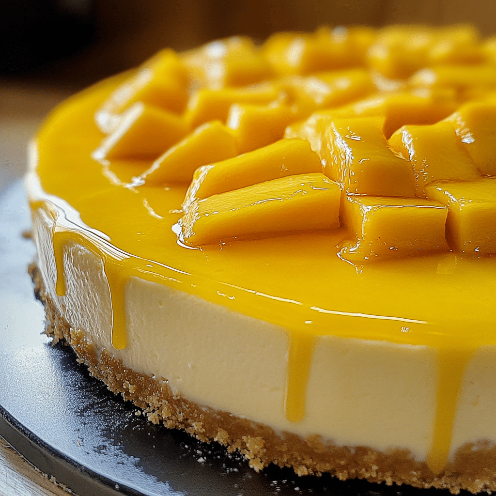 Cheesecake de Mango Tropical – Un Postre Irresistible
