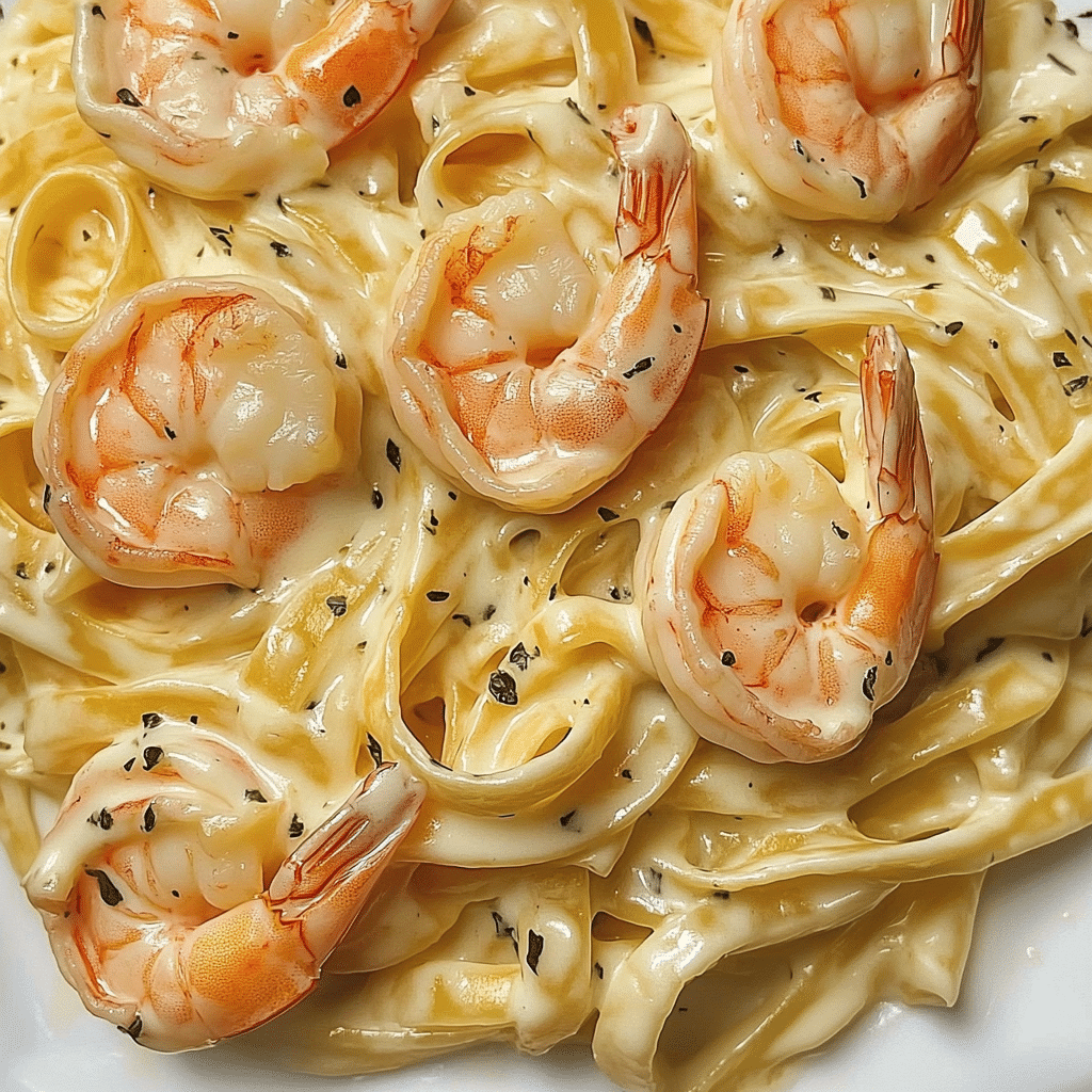 Fettuccine Alfredo con Camarones 69 Fettuccine Alfredo con Camarones