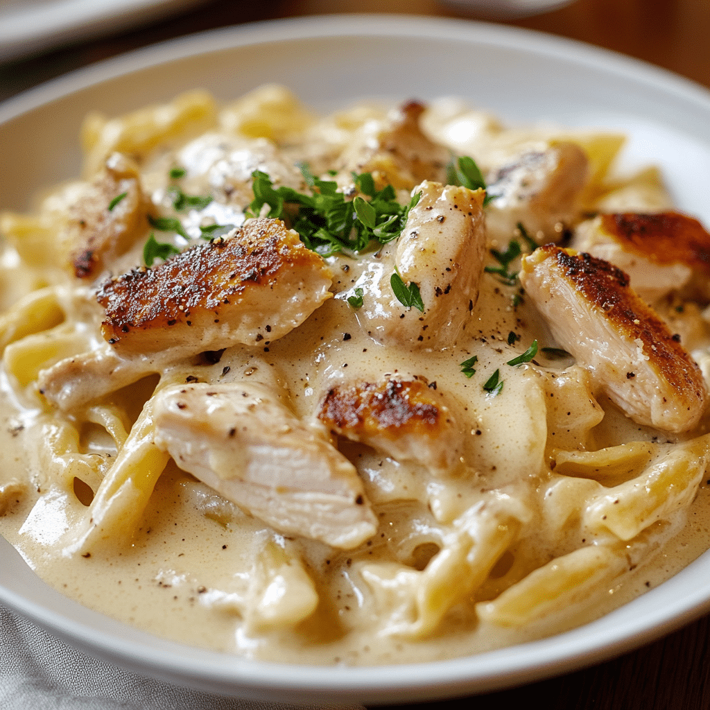 Receta de Pasta Cremosa con Pollo 🍝🍗🌿 39 Receta de Pasta Cremosa con Pollo 🍝🍗🌿
