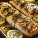 Pescado al horno con limón y hierbas