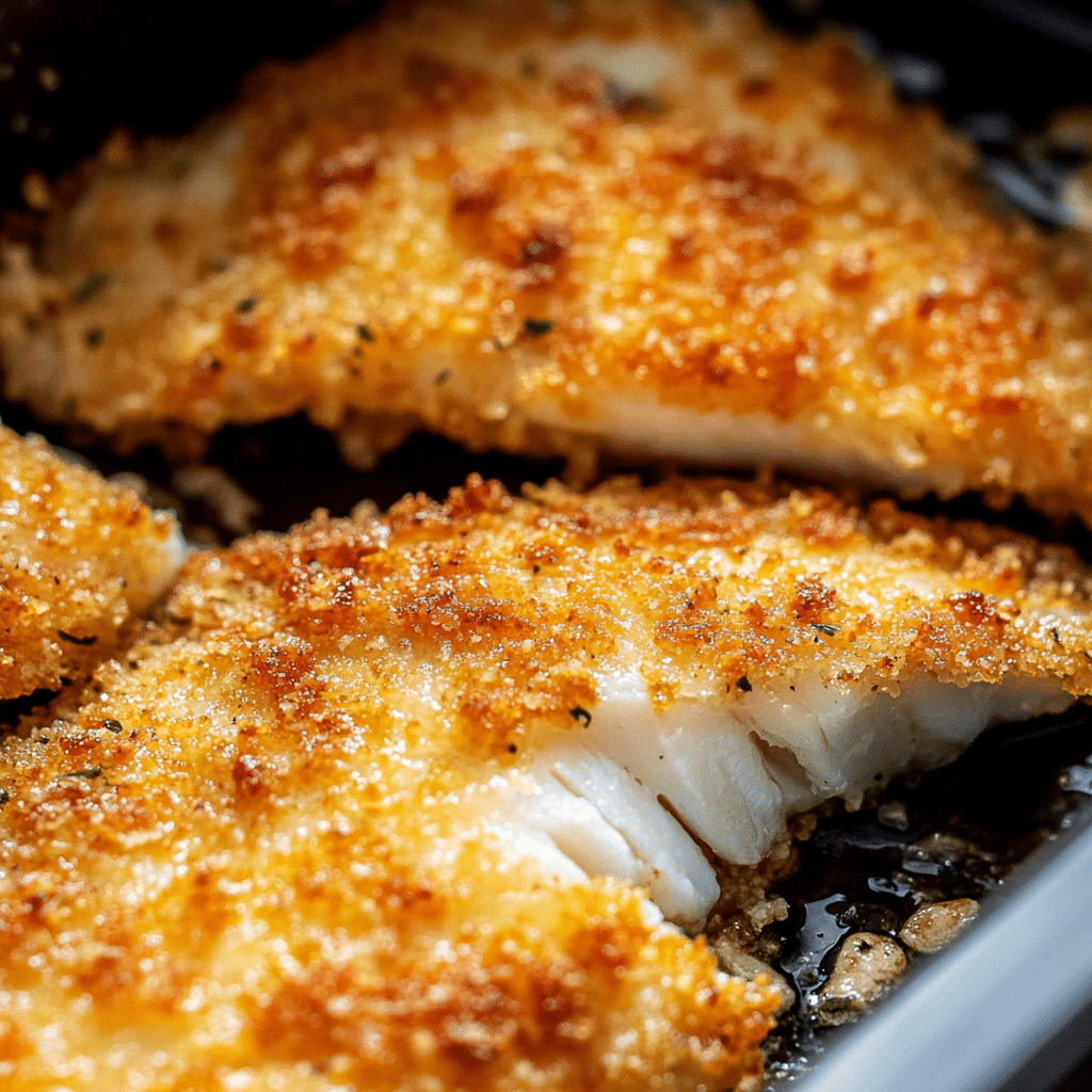 Tilapia empanizada al parmesano en freidora de aire
