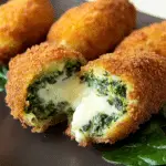 Croquetas de espinacas con queso mozzarella 95 Croquetas de espinacas con queso mozzarella