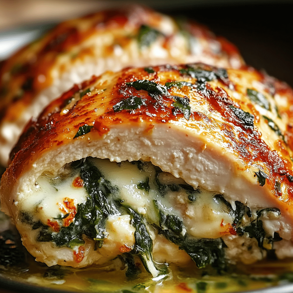 Pechugas de Pollo Rellenas de Espinacas y Queso 78 Pechugas de Pollo Rellenas de Espinacas y Queso