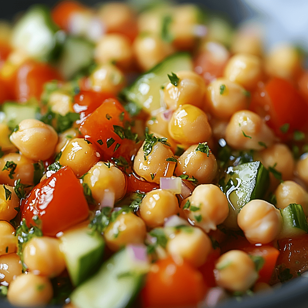 Ensalada de Garbanzos Fácil 🥗🌱✨