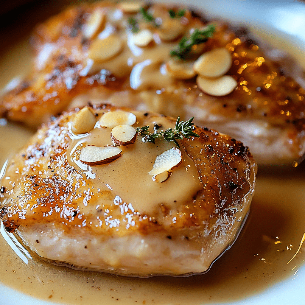 Receta de Pollo con Crema de Almendras