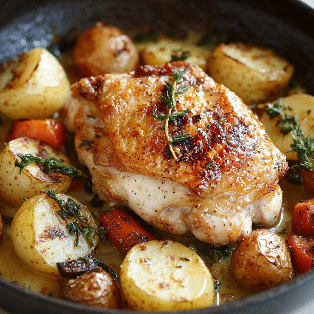 Pollo con Papas y Vegetales