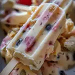 Popsicles de Yogurt con Frutas Frescas 5 Popsicles de Yogurt con Frutas Frescas