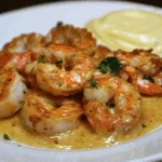 Camarones en salsa de queso