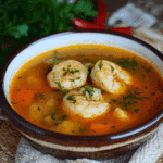 Caldo de Albóndigas de Camarón y Pescado