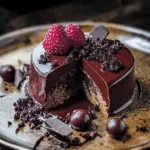 Pastel de Betabel y Chocolate con Cobertura Brillante de Chocolate