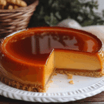 Tarta Flan de Caramelo con Base de Galleta