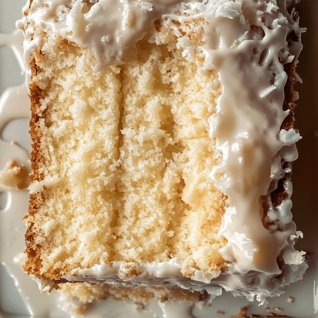 Pastel de Coco con Glaseado de Leche Condensada 79 Pastel de Coco con Glaseado de Leche Condensada