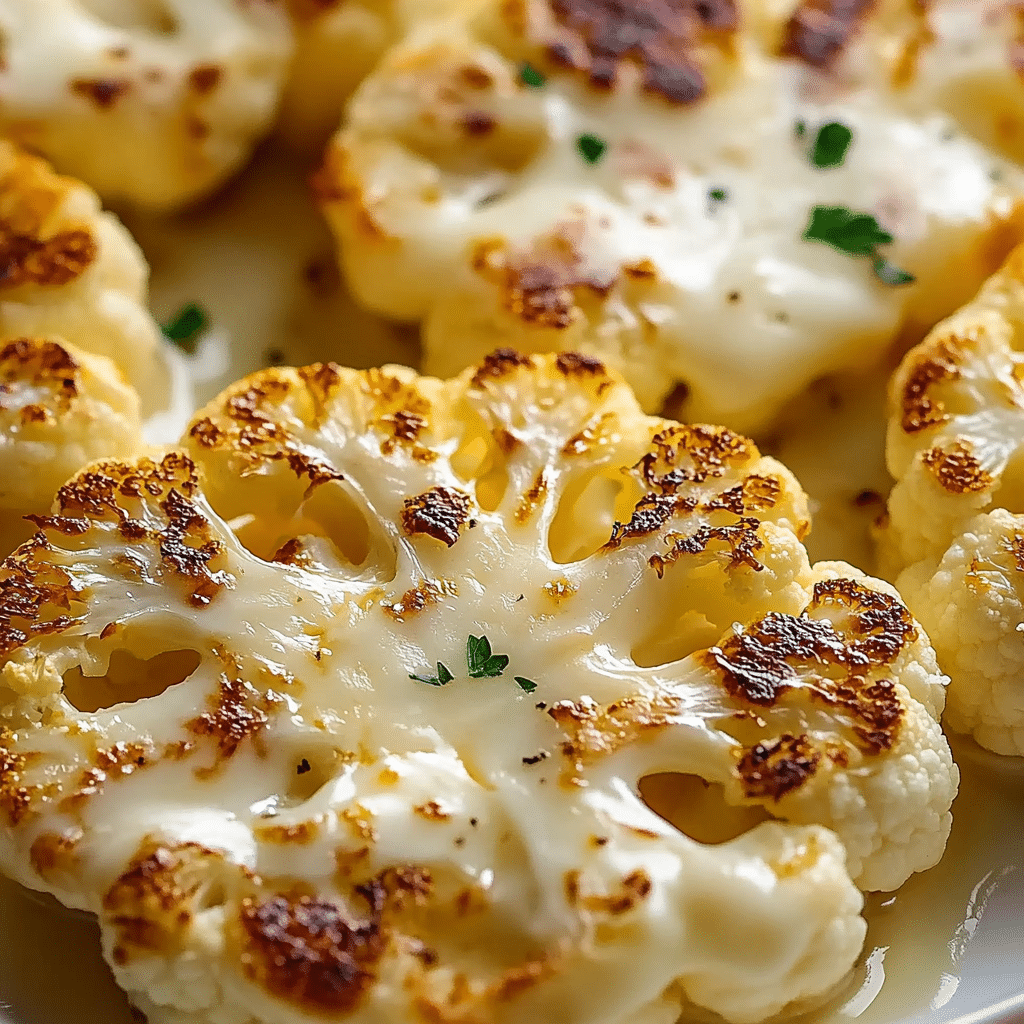 Filetes de coliflor al horno con queso irresistibles