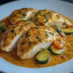 Pollo en Salsa de Pimiento y Calabacín