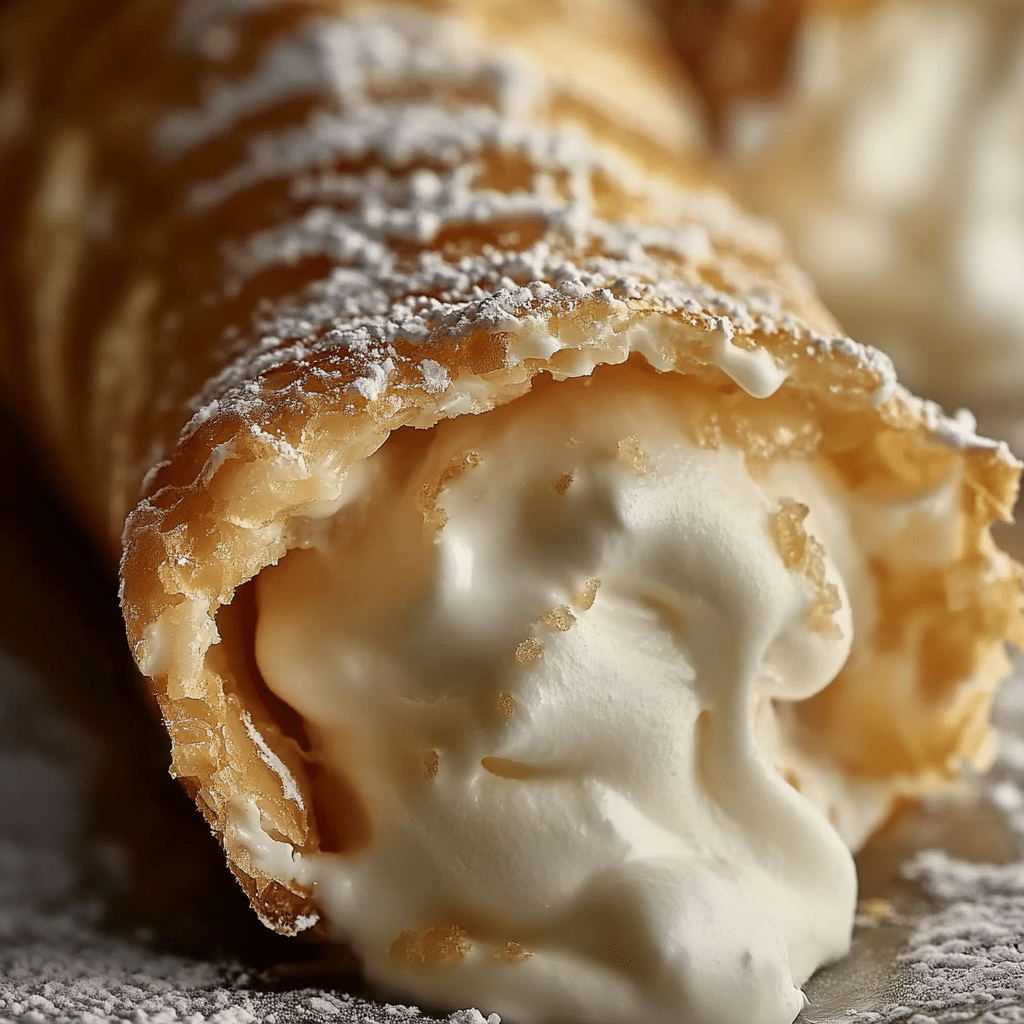 Cannoncini Rellenos de Crema Italiana