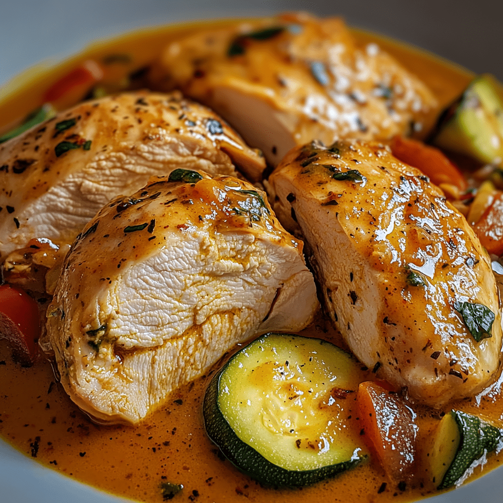 Pollo en Salsa de Pimiento y Calabacín 83 Pollo en Salsa de Pimiento y Calabacín