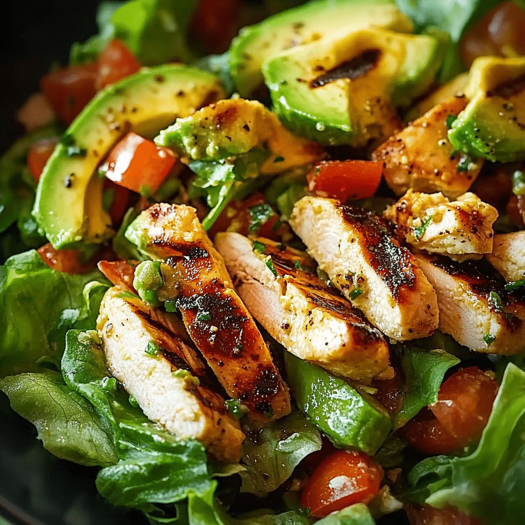 Ensalada de Pollo a la Parrilla con Aguacate