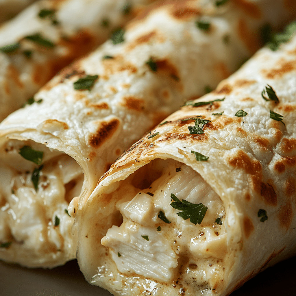 Wraps de Pollo con Ajo y Queso: ¡Deliciosos y Fáciles de Preparar!