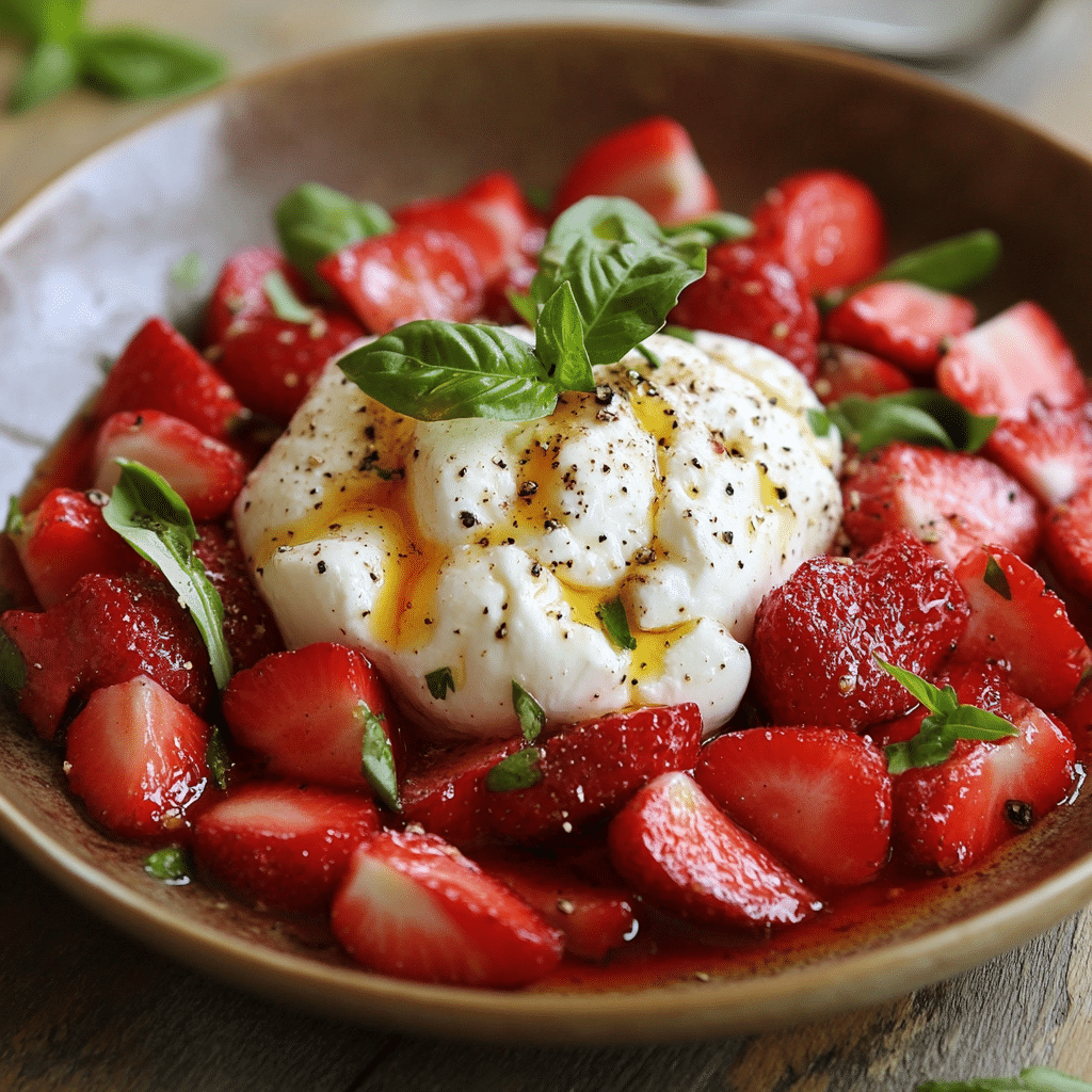 Ensalada de Burrata y Fresas: Frescura y Sabor en Cada Bocado