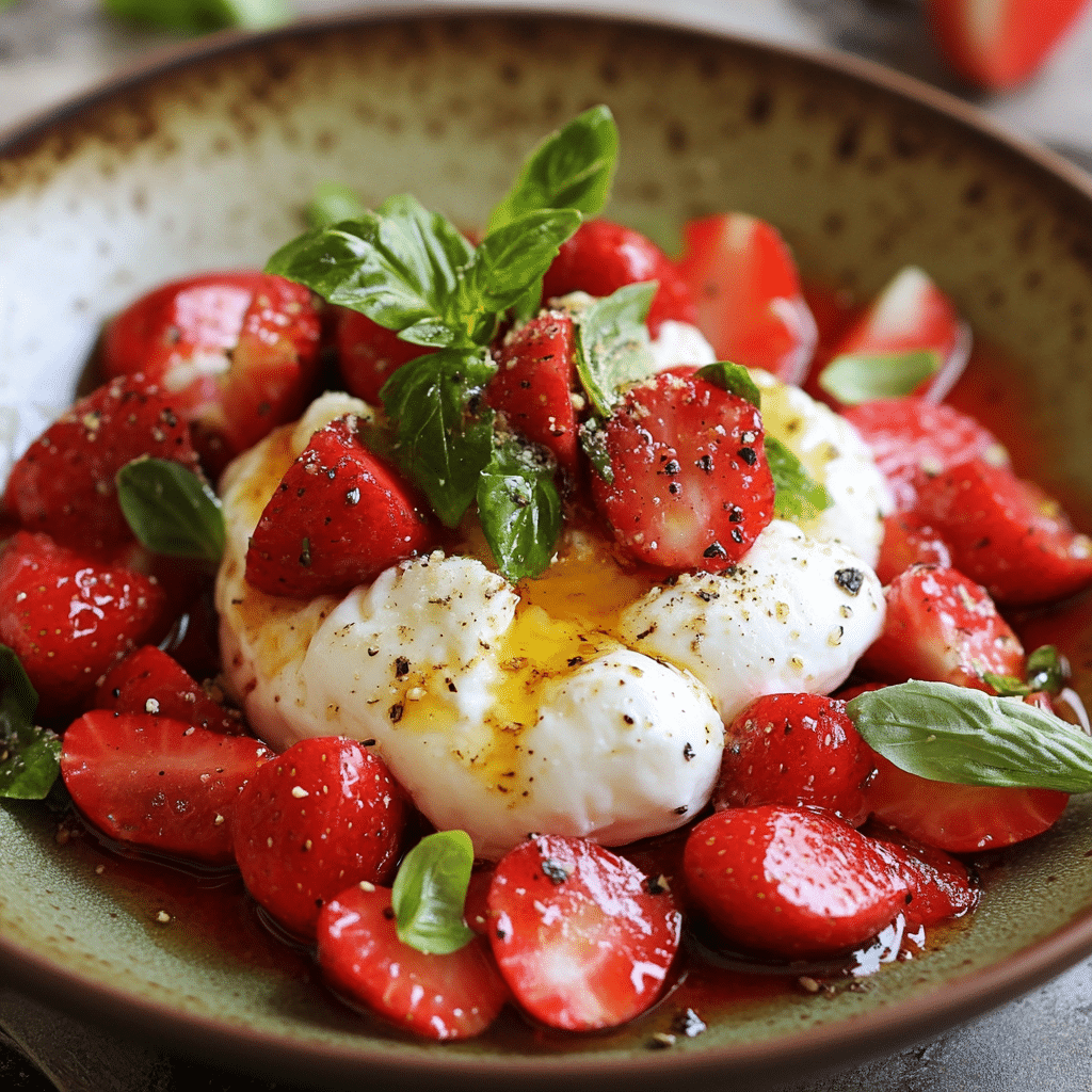 Ensalada de Burrata y Fresas: Frescura y Sabor en Cada Bocado 71 Ensalada de Burrata y Fresas: Frescura y Sabor en Cada Bocado