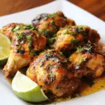Muslos de Pollo Asados con Limón, Orégano y Ajo