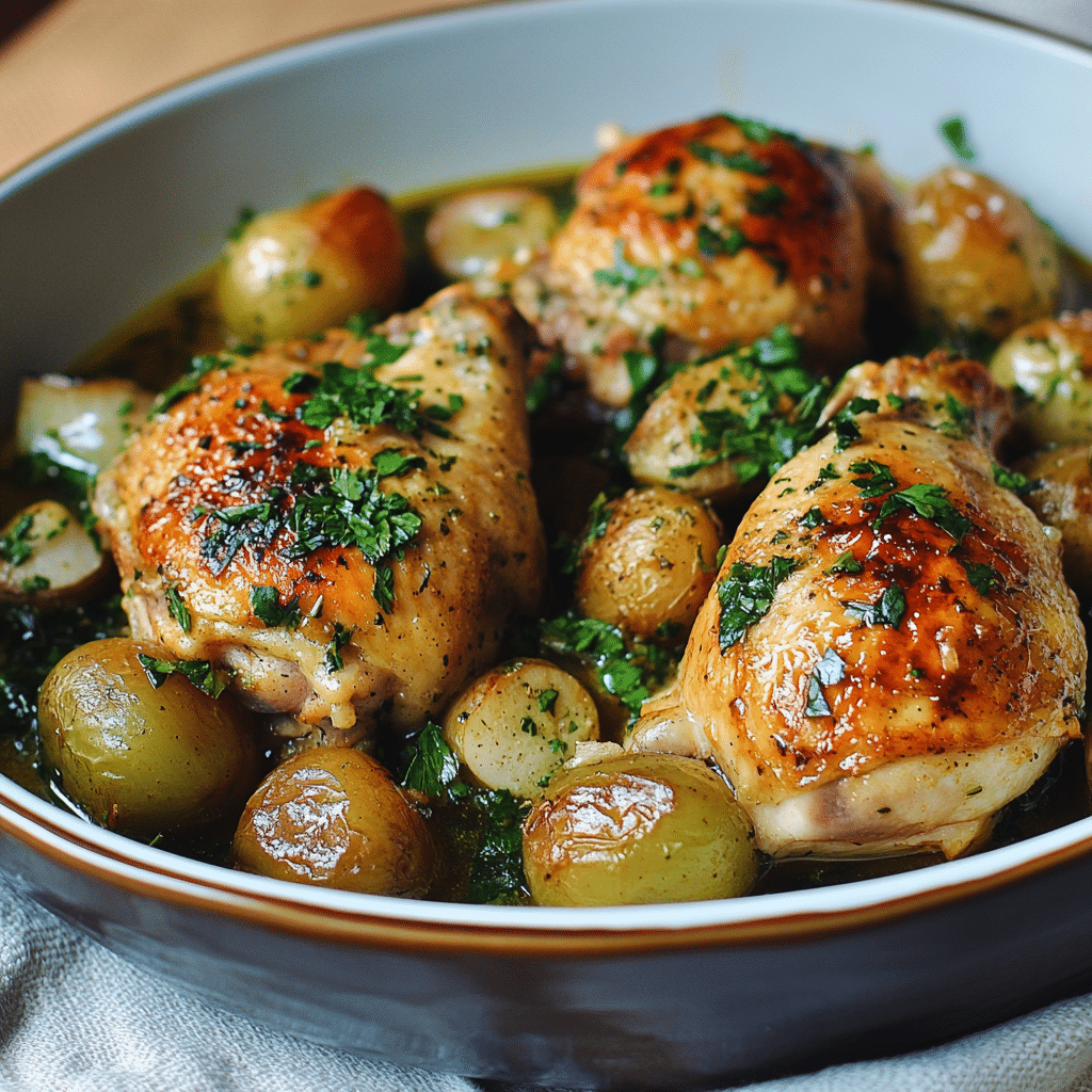 Pollo con Cebollitas Verdes